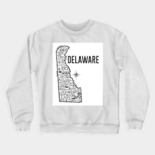 Delaware Map Crewneck Sweatshirt